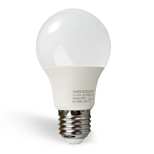 Лампа светодиодная ЕВРОСВЕТ 7Вт 4200К A-7-4200-27 Е27 - фото 2