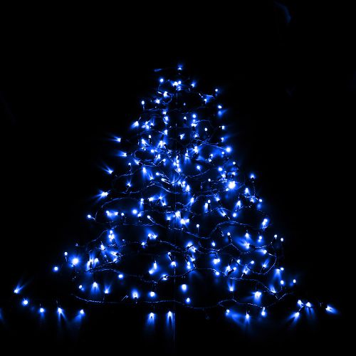Гирлянда уличная STARLIGHT линейная синий 100LED IP44 черный 5м - фото 2