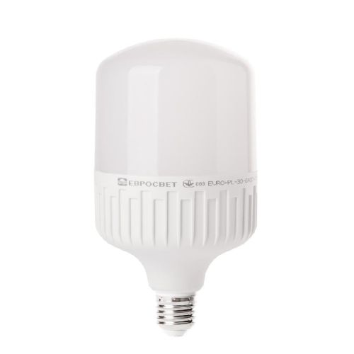 Лампа светодиодная высокомощная ЕВРОСВЕТ 30Вт 6400К EVRO-PL-30-6400-27 Е27 - фото 3