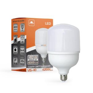 Лампа светодиодная высокомощная ЕВРОСВЕТ 40Вт 4200К (VIS-40-E27) 