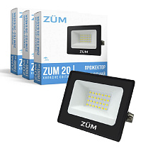 Набор прожектор светодиодный ZUM F02-20 6400K 3шт