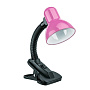 Настольная лампа на прищепке с цоколем Е27 розовая - фото 1