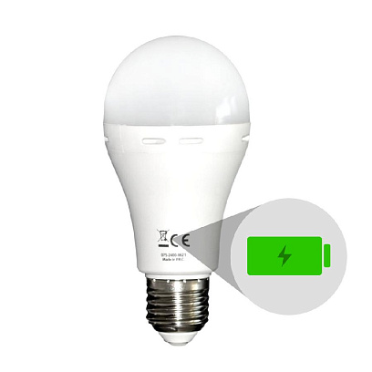 Фонарик-лампа на аккумуляторе Е27 LED CT-4229 АС7W DC3W 6400K - фото 1