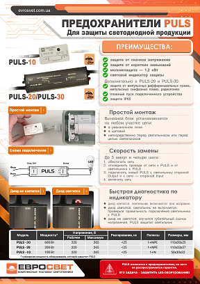 Прожектор светодиодный ЕВРОСВЕТ 50 Вт и PULS-10 (набор PRO) - фото 2