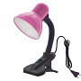 Настольная лампа на прищепке с цоколем Е27 розовая - фото 2