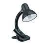 Настольная лампа на прищепке с цоколем Е27 черная - фото 1