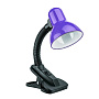 Настольная лампа на прищепке с цоколем Е27 фиолетовая - фото 1