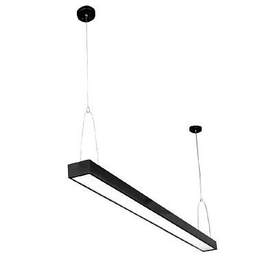 Светильник светодиодный Sign-30 подвесной линейный на тросах 30Вт 6400К черный - фото 1