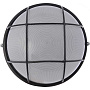 Светильник настенный ЕВРОСВЕТ WOL-10 100Вт Е27 круг черный с решеткой IP65 - фото 1
