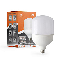 Лампа светодиодная высокомощная Євросвітло 50Вт 4200К (VIS-50-E40/E27)